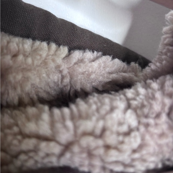 Canada Workgear Jacket Mens XLarge Brown Hood Cotton Fleece Lined Heavy Chore - Picture 6 of 7